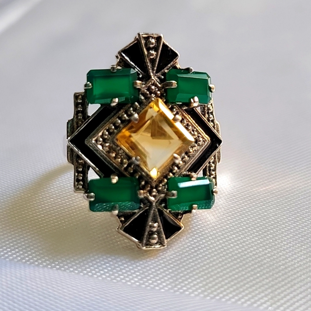 Nicky Butler Sterling Silver multi gemstone ring